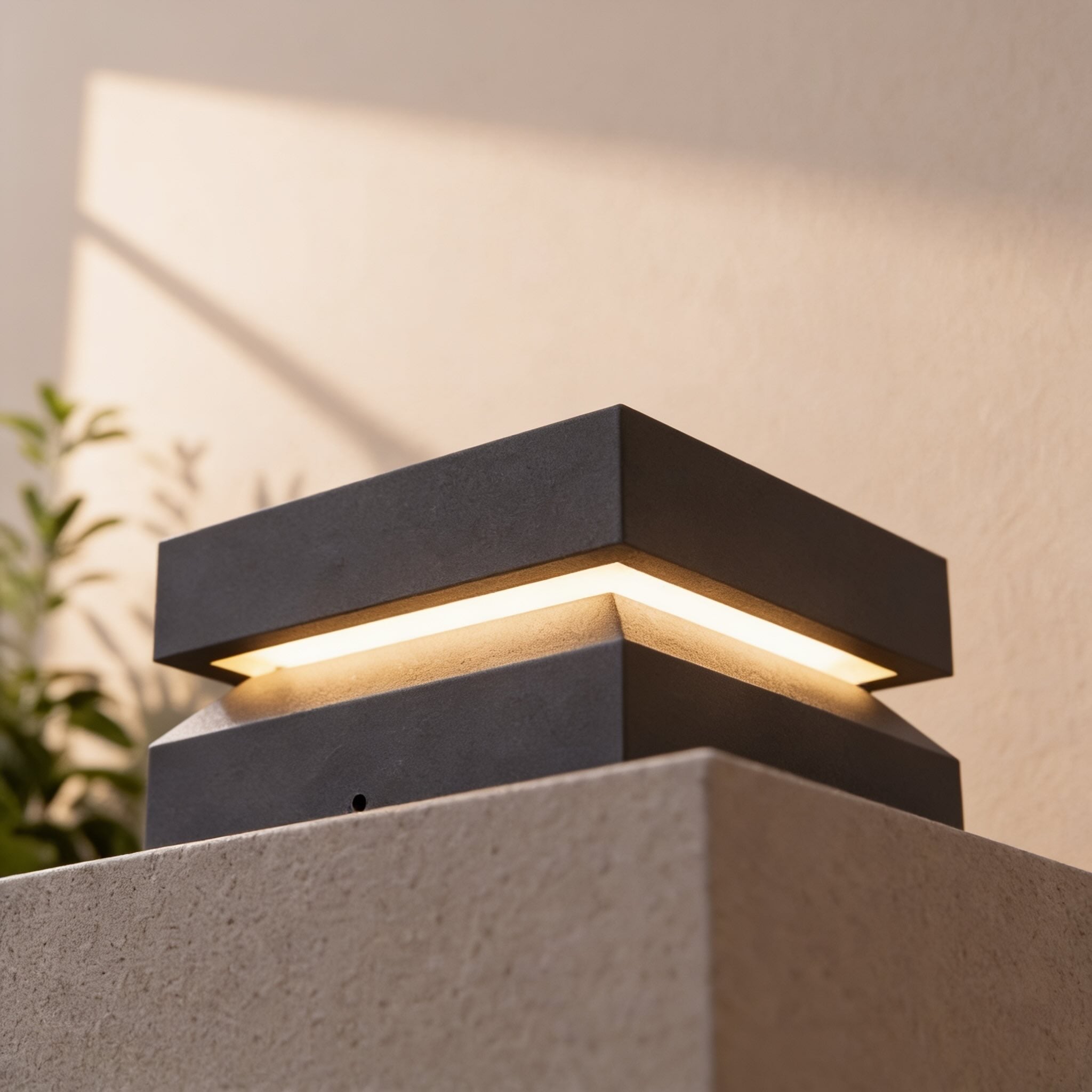Modern Square Outdoor Post Light Waterproof Stainless Steel LED Hardwired Solar Options 9.8 11.8 15.7
