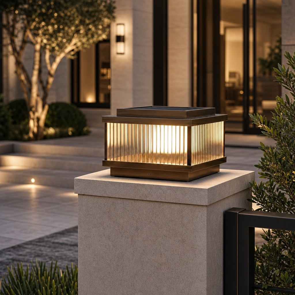 Modern Outdoor Wall Light Waterproof Brass Acrylic E26/E27 Bulb 3000K IP65 Exterior Sconce