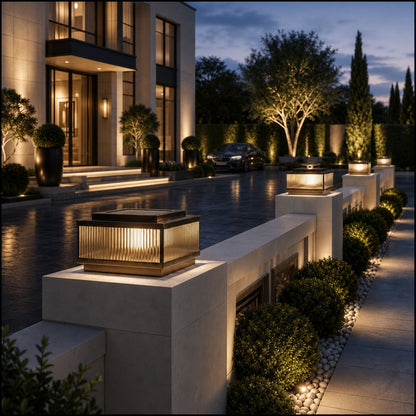Modern Outdoor Wall Light Waterproof Brass Acrylic E26/E27 Bulb 3000K IP65 Exterior Sconce