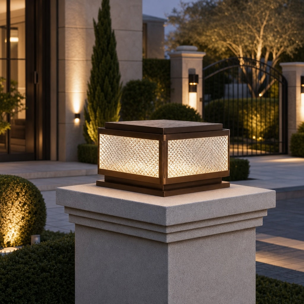 Solar Outdoor Light Minimalist Ground Mounted Aluminum LED with Four Color Options