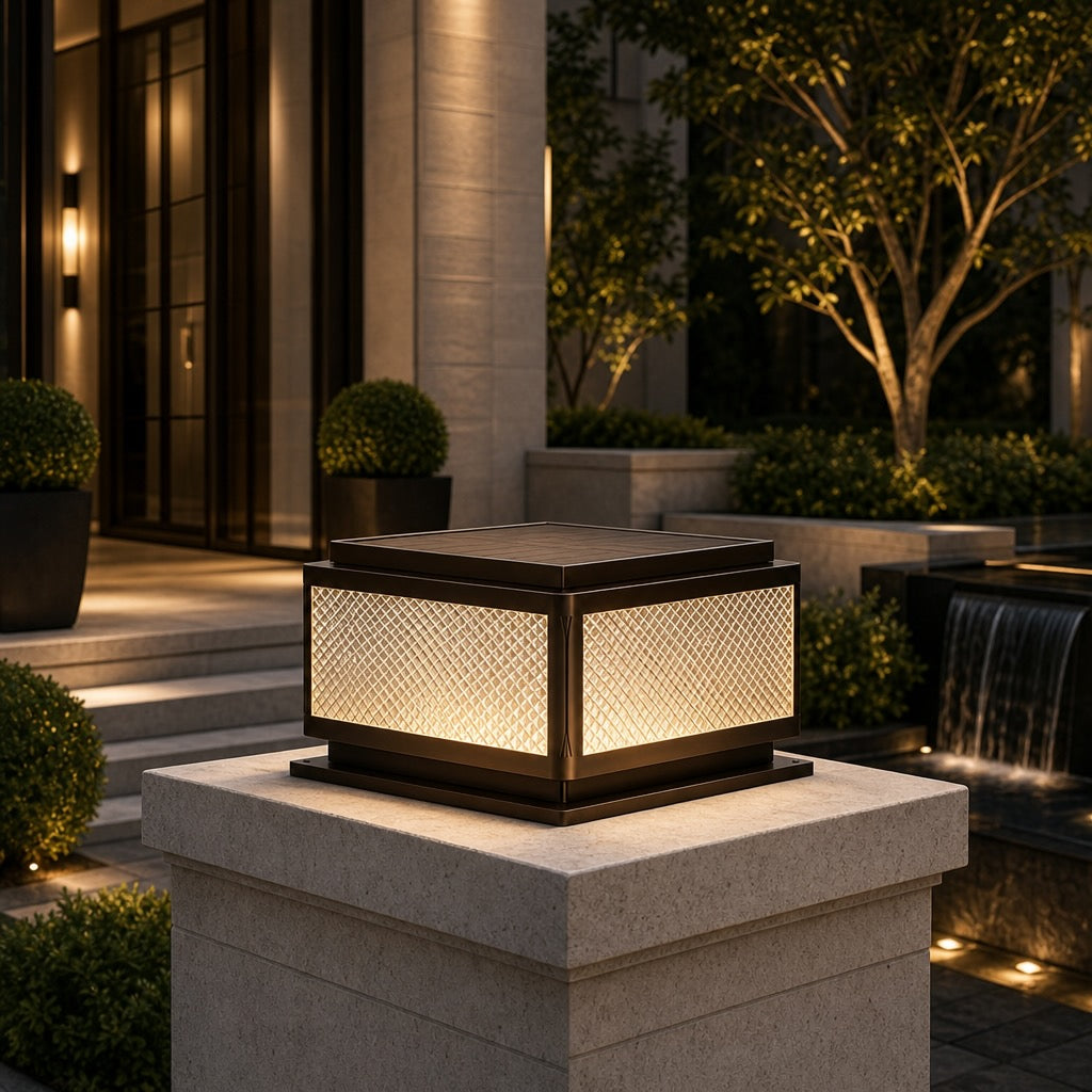 Solar Outdoor Light Minimalist Ground Mounted Aluminum LED with Four Color Options