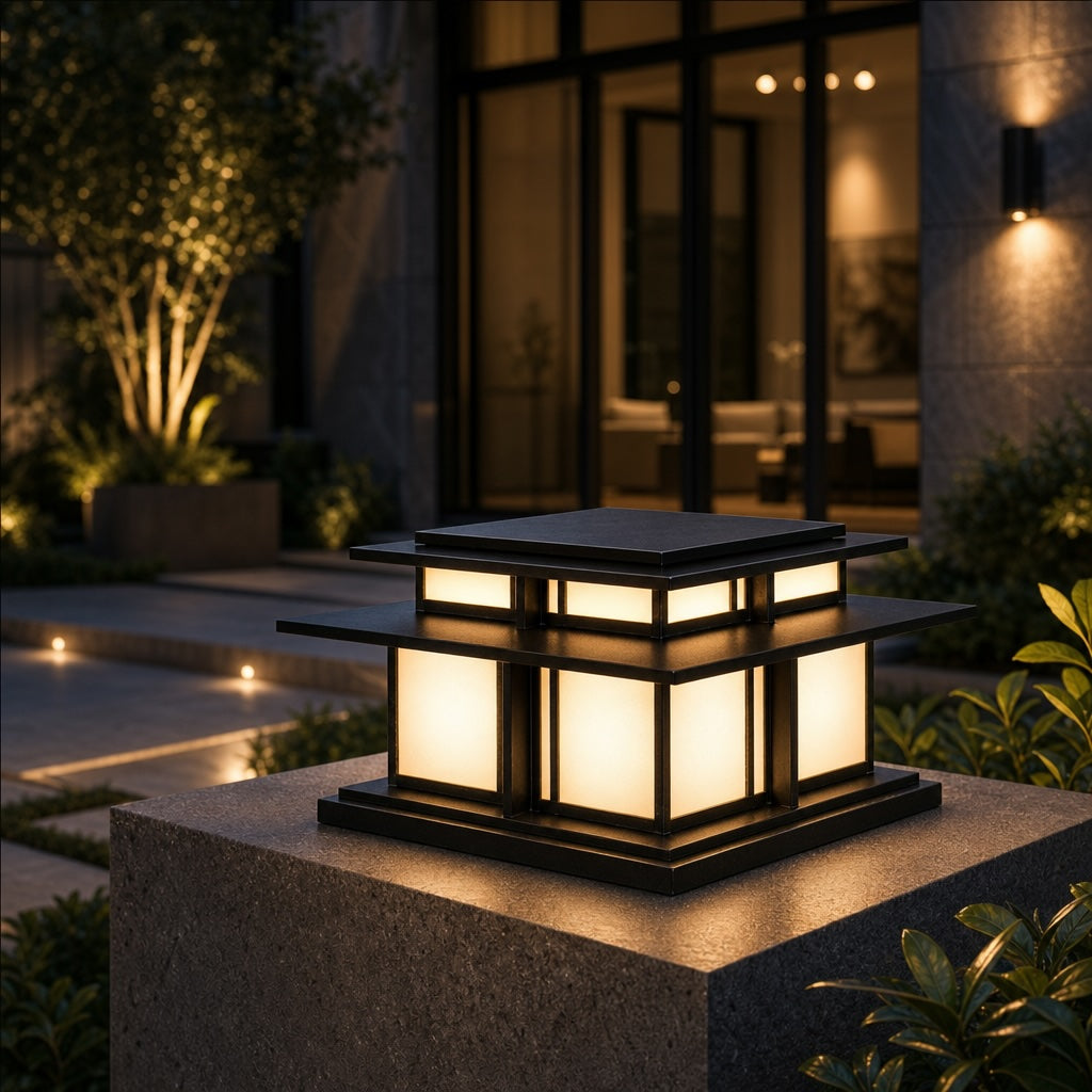 Modern Outdoor Wall Light Adjustable Waterproof Metal Acrylic LED for Gardens and Pathways