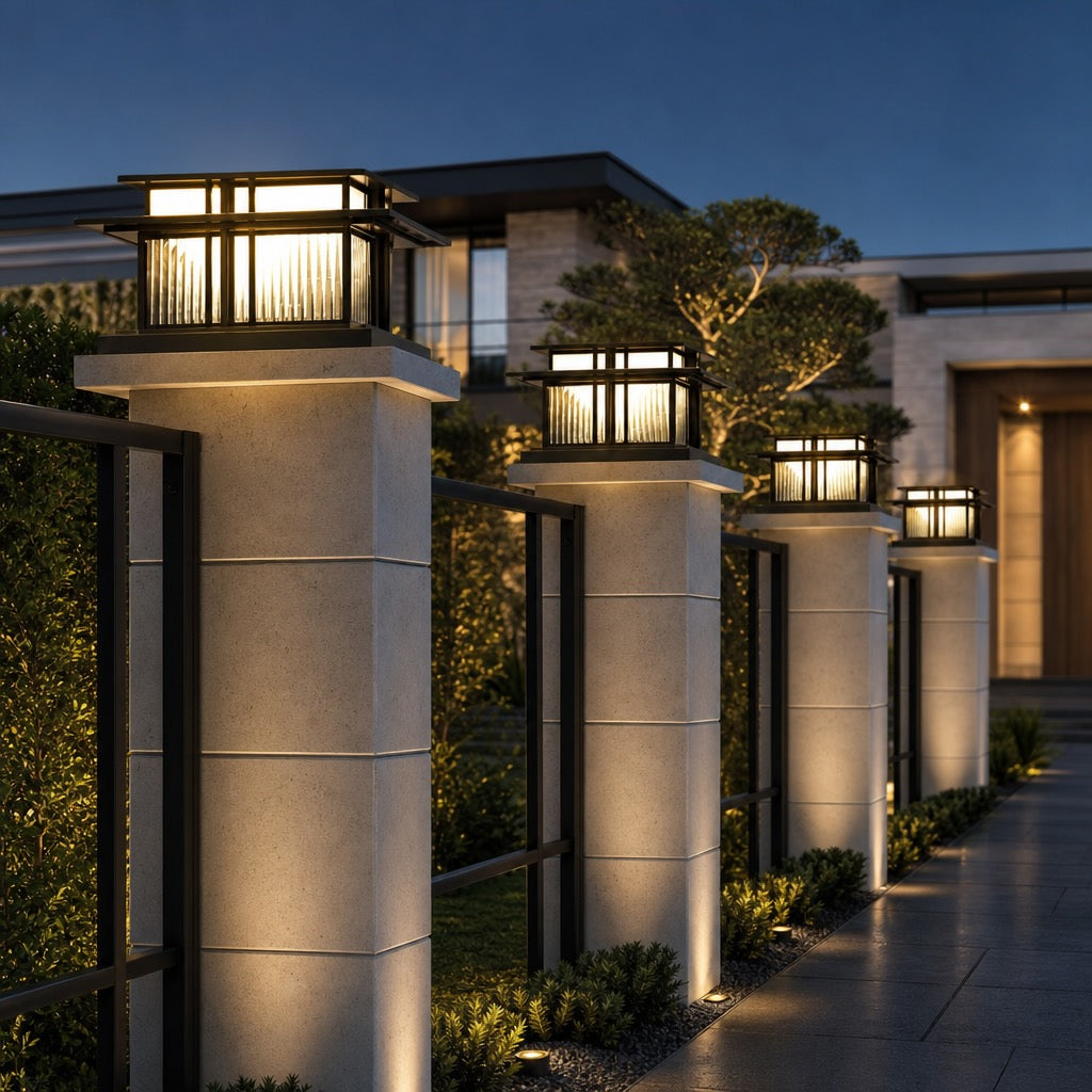 Modern Outdoor Wall Light Adjustable Waterproof Metal Acrylic LED for Gardens and Pathways