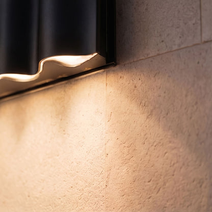 Modern Outdoor Wall Light Up Down Wall Mounted Die-Cast Aluminum LED Clear Glass IP65 Rated