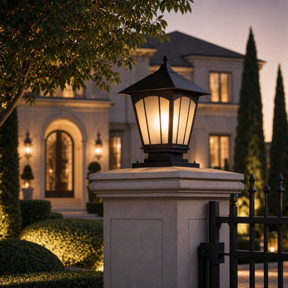 Modern Outdoor Wall Light IP55 Waterproof Solid Copper Glass Shade E27 Compatible Garden Lighting