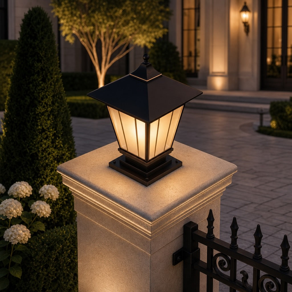 Modern Outdoor Wall Light IP55 Waterproof Solid Copper Glass Shade E27 Compatible Garden Lighting