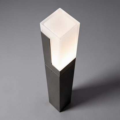 Modern Black Bollard Light Outdoor Ground Mounted Die-Cast Aluminum LED Waterproof 3000K