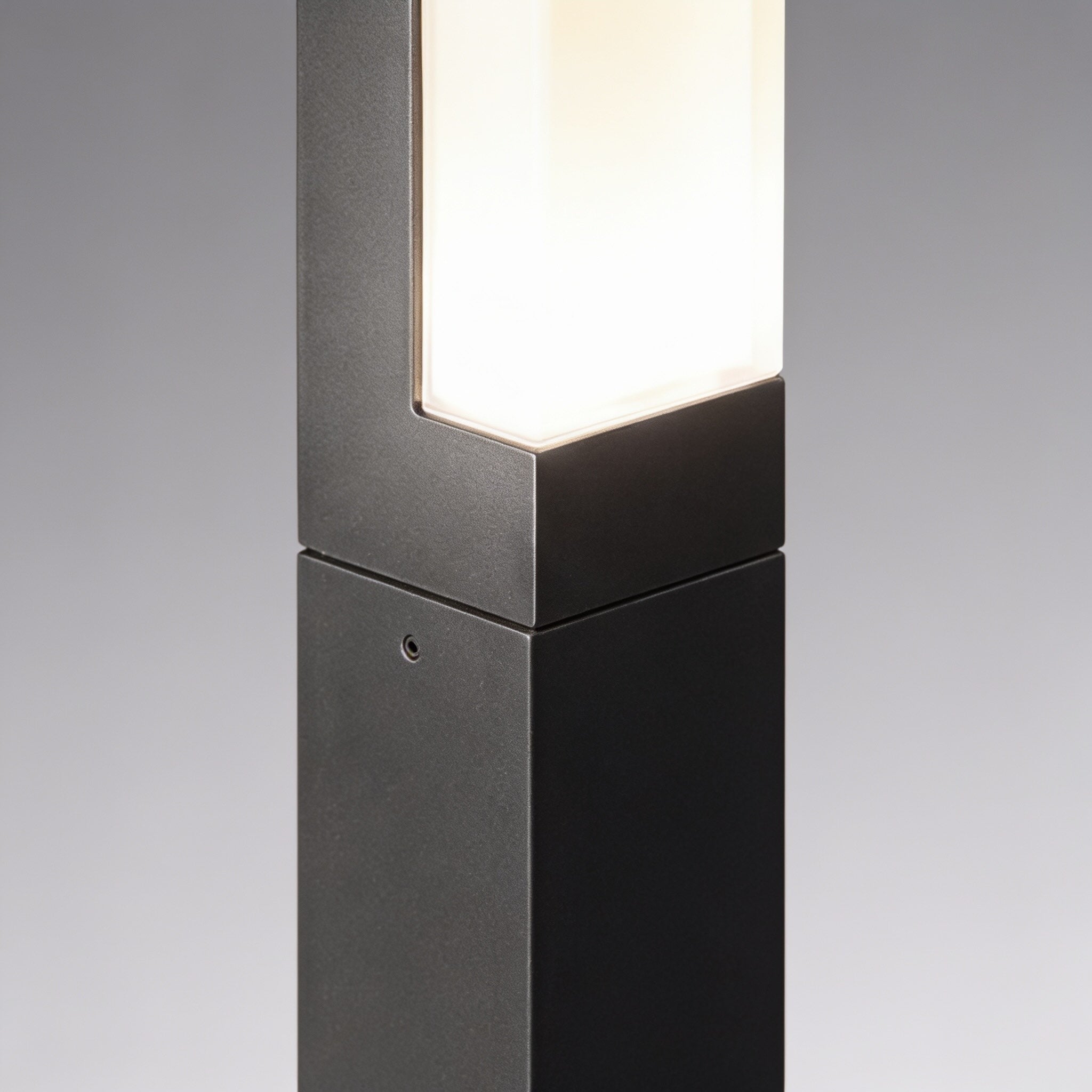 Modern Black Bollard Light Outdoor Ground Mounted Die-Cast Aluminum LED Waterproof 3000K