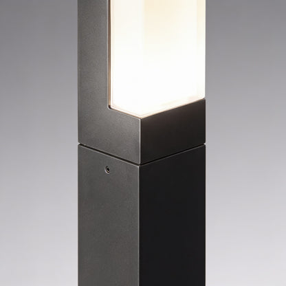 Modern Black Bollard Light Outdoor Ground Mounted Die-Cast Aluminum LED Waterproof 3000K