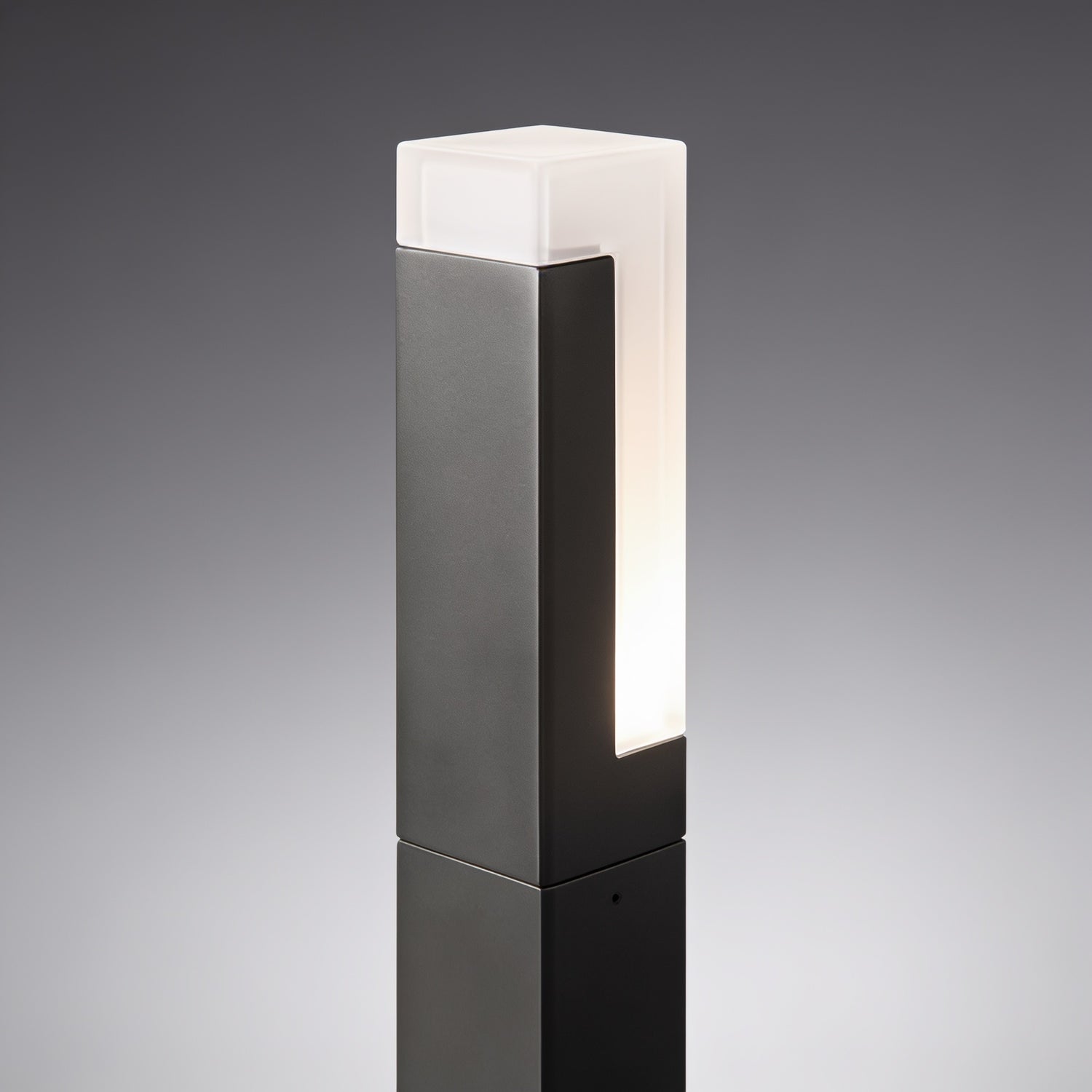 Modern Black Bollard Light Outdoor Ground Mounted Die-Cast Aluminum LED Waterproof 3000K