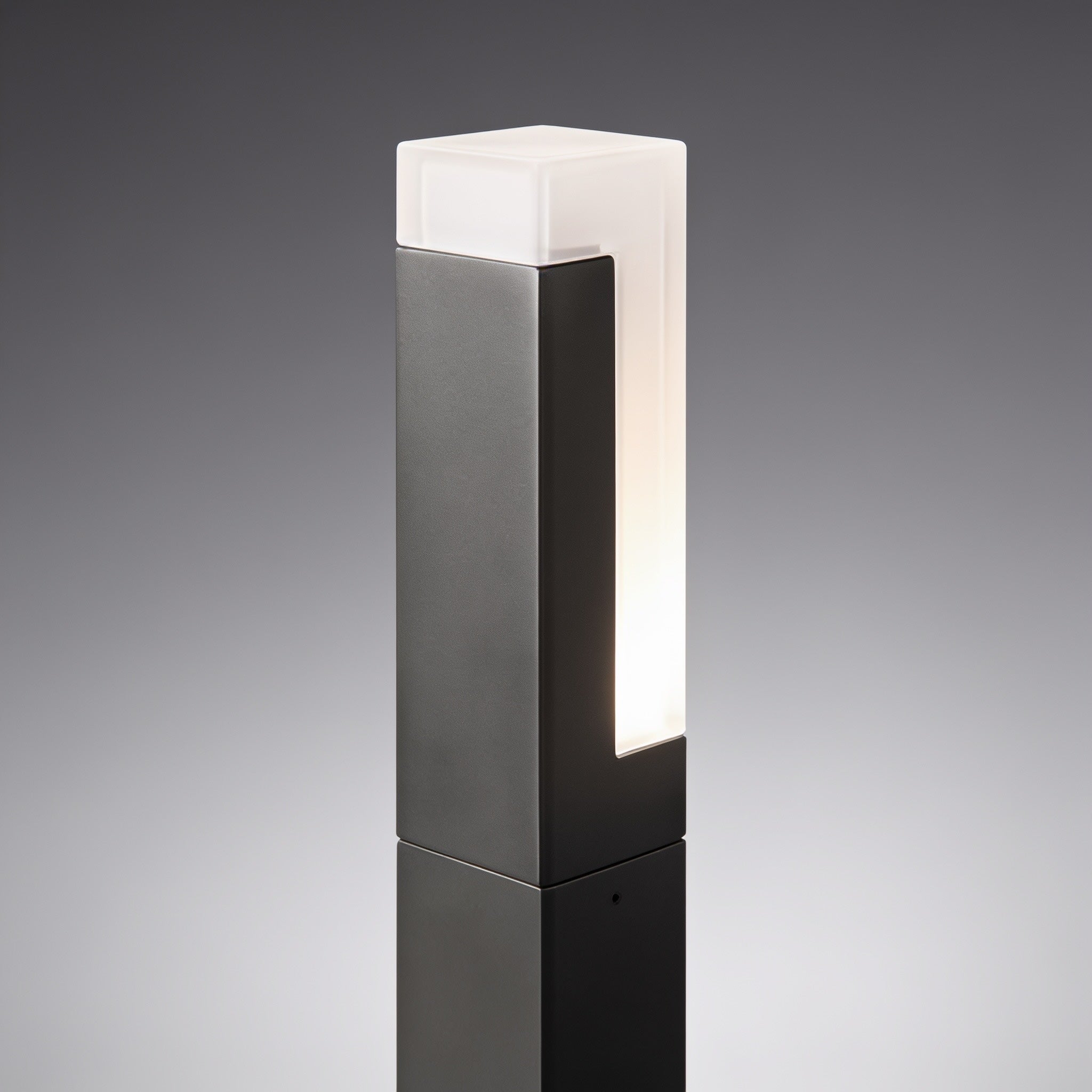 Modern Black Bollard Light Outdoor Ground Mounted Die-Cast Aluminum LED Waterproof 3000K
