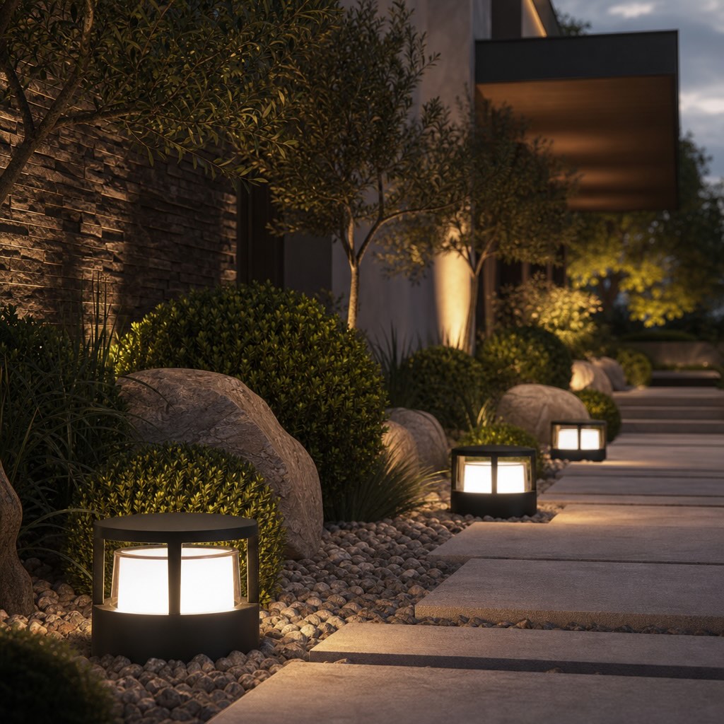 Modern Outdoor Post Light Aluminum Body IP65 LED 5W for Garden Walkway Illumination
