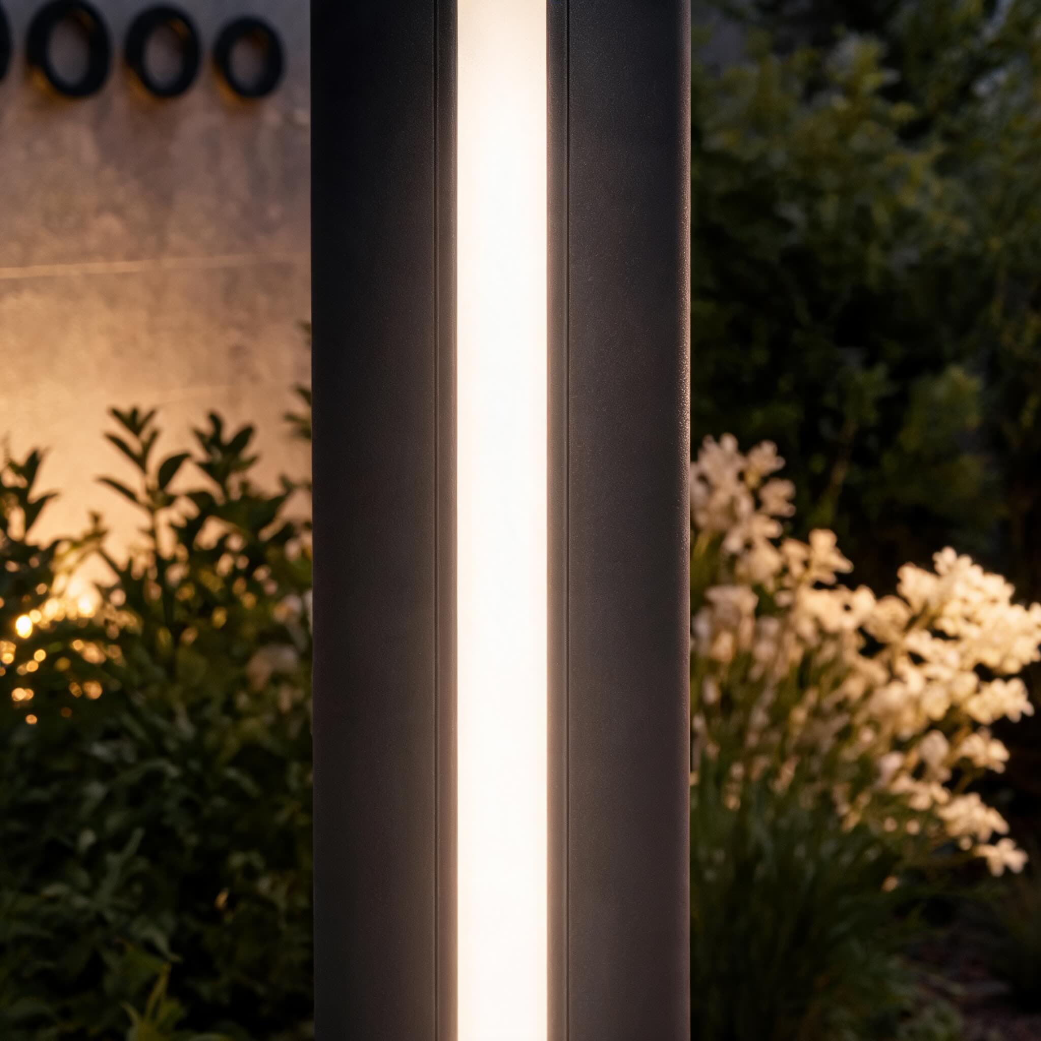 Modern LED Bollard Light Outdoor Fixture Die-Cast Aluminum Waterproof 3000K Ideal for Courtyards