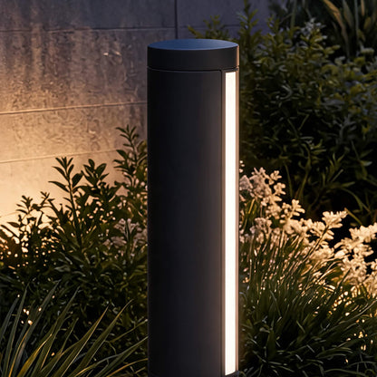Modern LED Bollard Light Outdoor Fixture Die-Cast Aluminum Waterproof 3000K Ideal for Courtyards