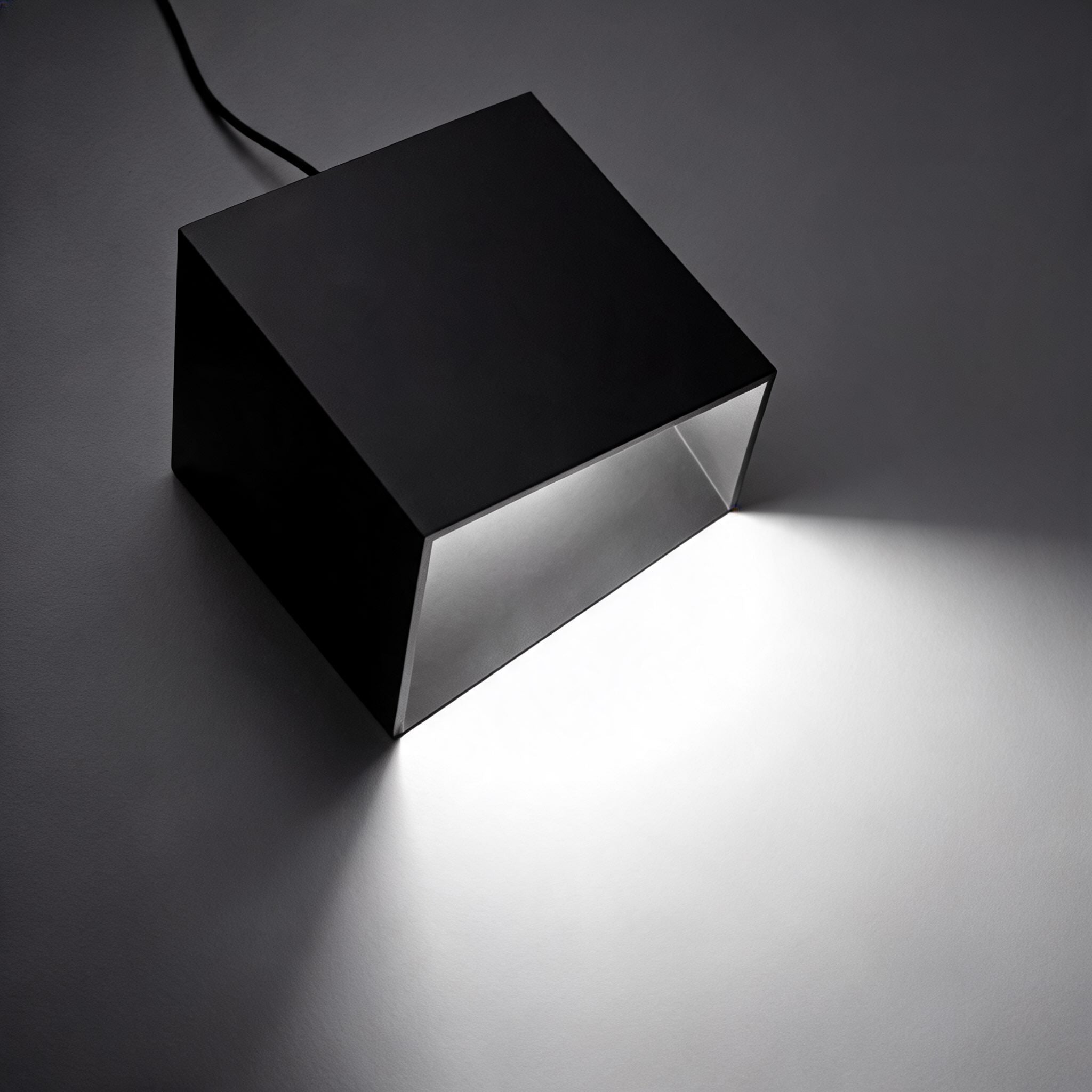 Solar Pathway Light Modern Cube Design Stainless Steel Frame with Glass Shade LED Illumination