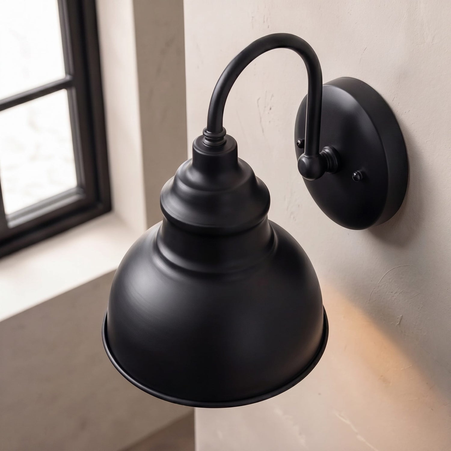 Modern Outdoor Wall Light Waterproof Iron Wall Mounted LED 3000K Warm Glow