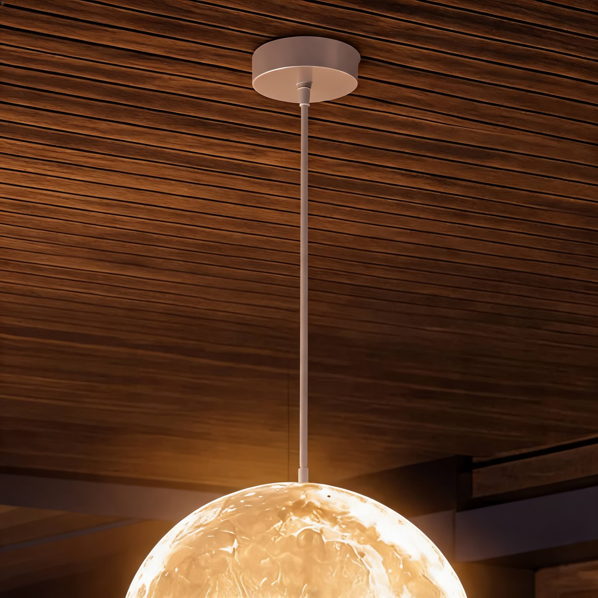 Modern Outdoor Hanging Light Resin and Fiberglass with Warm White LED and IP65 Waterproof Rating