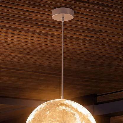 Modern Outdoor Hanging Light Resin and Fiberglass with Warm White LED and IP65 Waterproof Rating