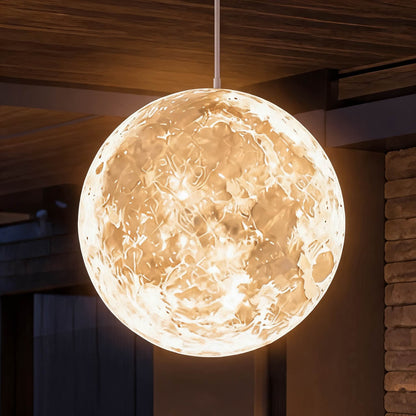 Modern Outdoor Hanging Light Resin and Fiberglass with Warm White LED and IP65 Waterproof Rating