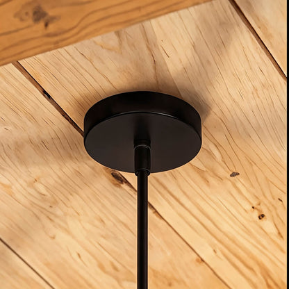 Modern Outdoor Hanging Pendant Light Fixture Rattan Iron Waterproof LED Compatible
