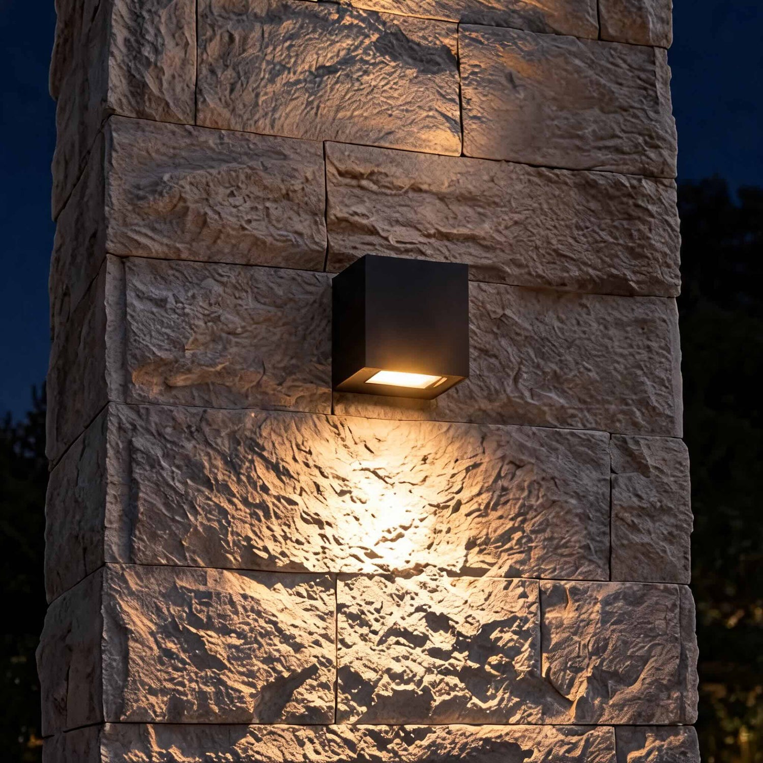 Modern Outdoor Wall Light Die-Cast Aluminum Waterproof LED Adjustable Three Color Temperature