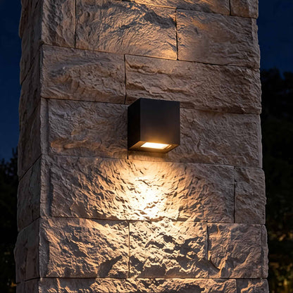Modern Outdoor Wall Light Die-Cast Aluminum Waterproof LED Adjustable Three Color Temperature