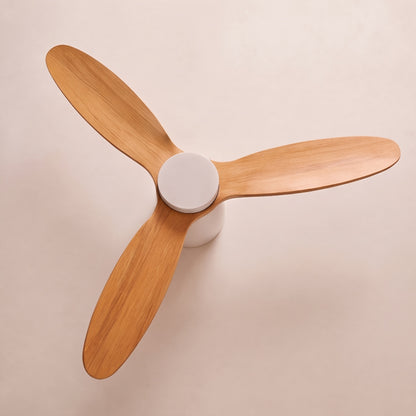 Modern Ceiling Fan with Lights Flush Mount Copper Blades LED 6-Speed DC Motor 2400lm