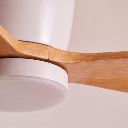 Modern Ceiling Fan with Lights Flush Mount Copper Blades LED 6-Speed DC Motor 2400lm