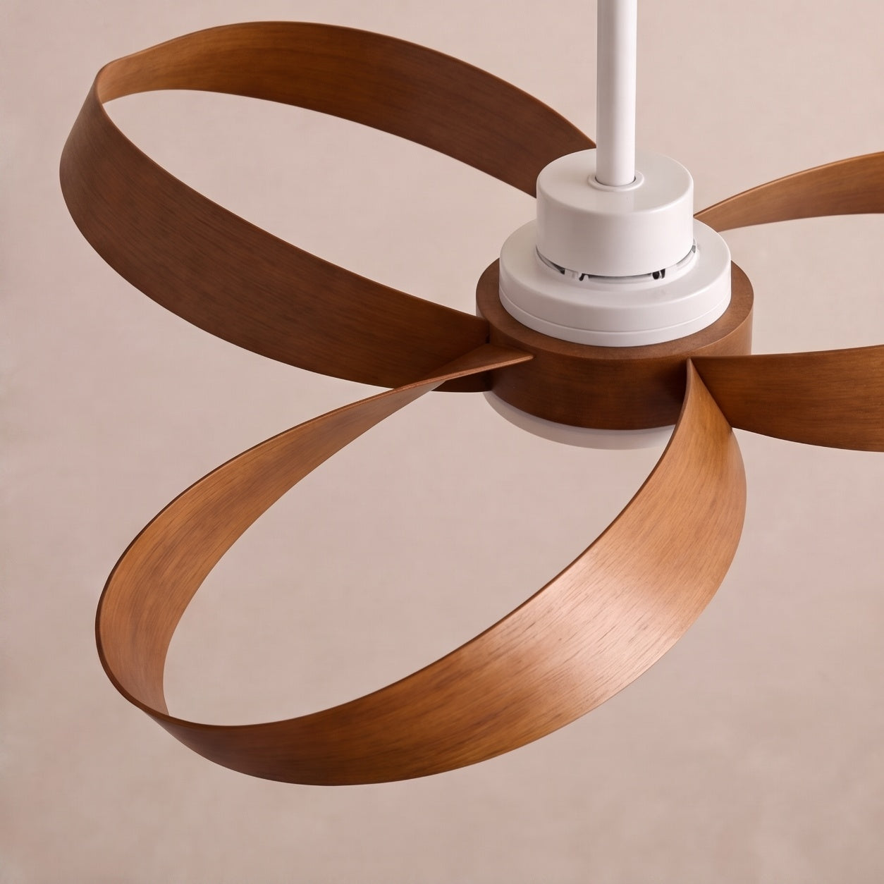 Modern Minimalist Flush Mount Ceiling Fan with LED Light and 6-Speed DC Motor