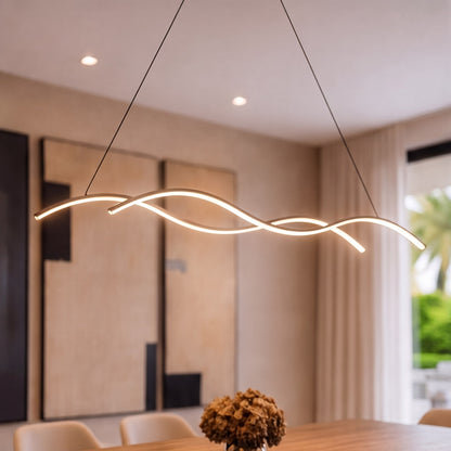 Modern Pendant Light Adjustable Hanging Aluminum LED Dimmable for Kitchen Island and Dining Room