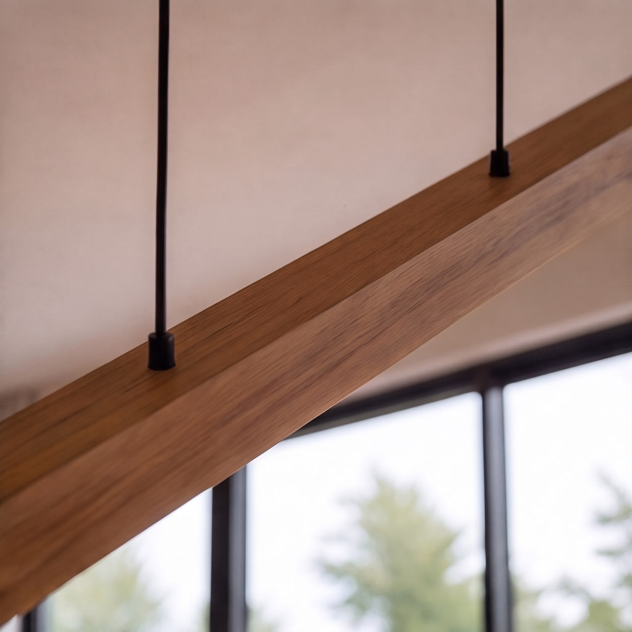 Modern LED Pendant Light Adjustable Hanging Lamp Pine and Black Walnut for Kitchen Island