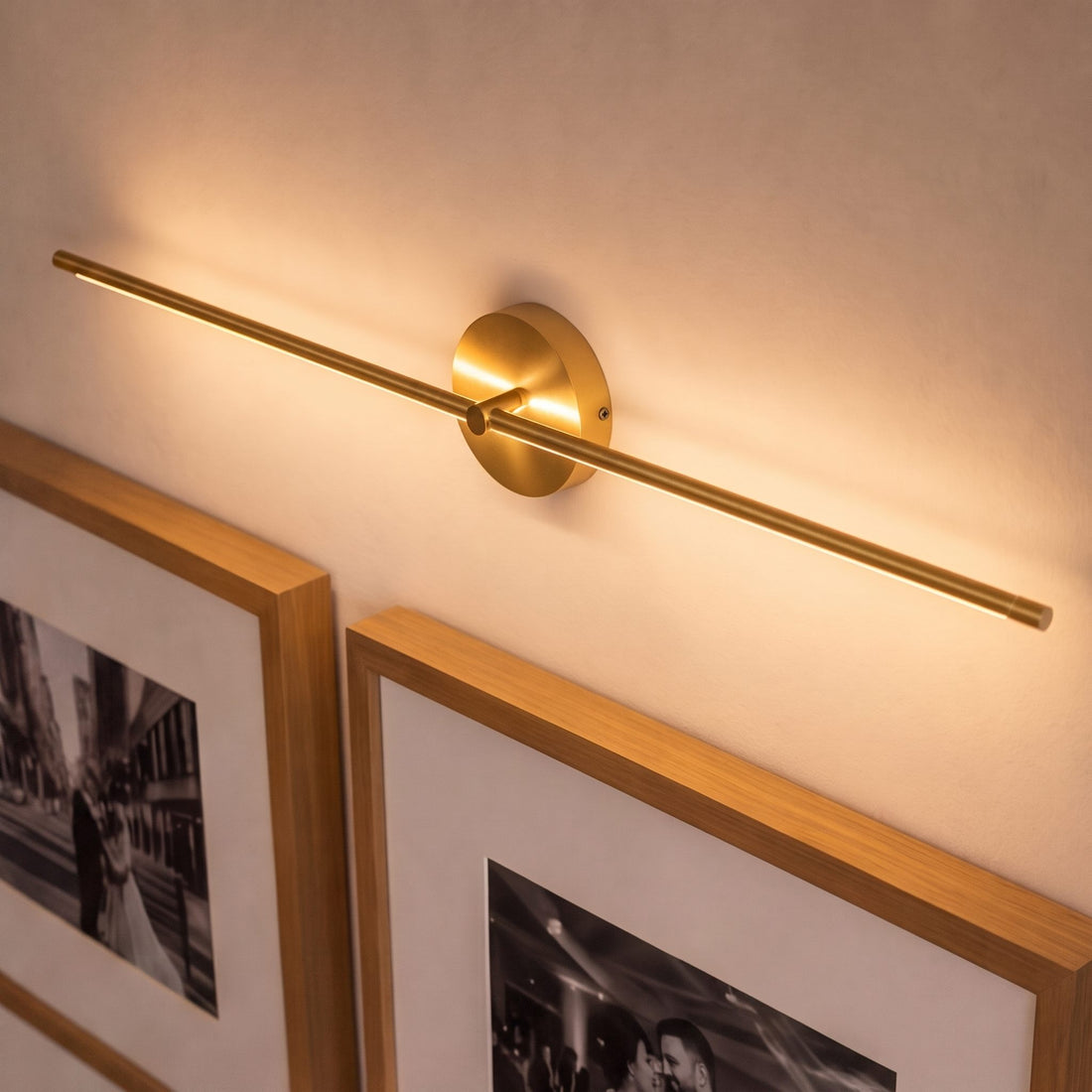 Modern Wall Sconce Light Adjustable Linear Metal LED with Warm and Cool Light Options