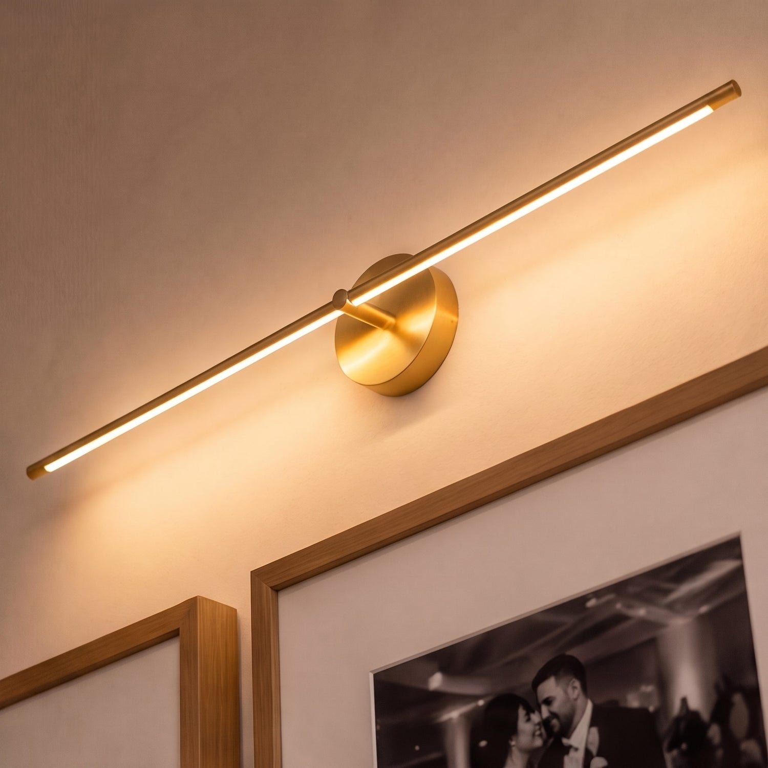 Modern Wall Sconce Light Adjustable Linear Metal LED with Warm and Cool Light Options