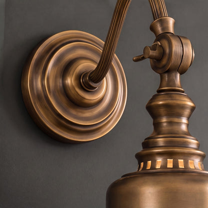 Modern Minimalist Wall Light Wall Mounted Solid Brass LED Compatible Sconce for Indoor Use
