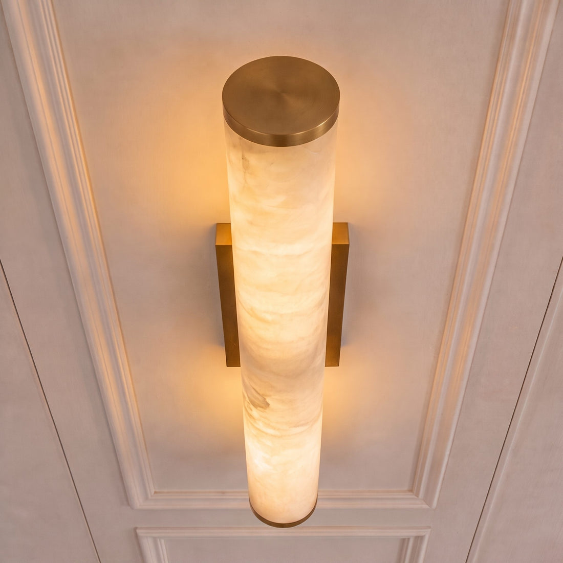 Modern Wall Sconce Wall Mounted Resin with Copper Accents LED Warm White Light for Indoor Use
