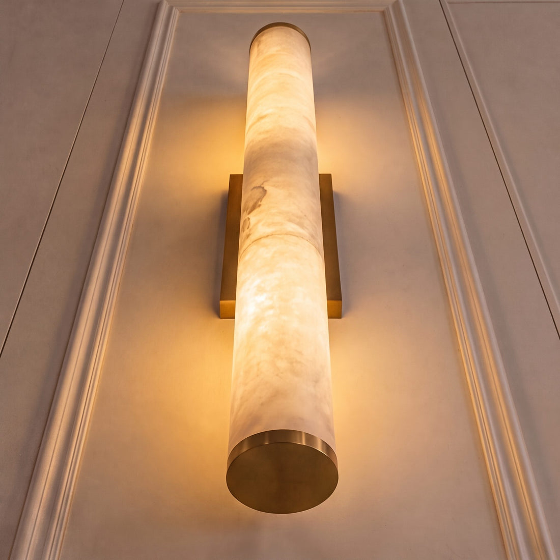 Modern Wall Sconce Wall Mounted Resin with Copper Accents LED Warm White Light for Indoor Use