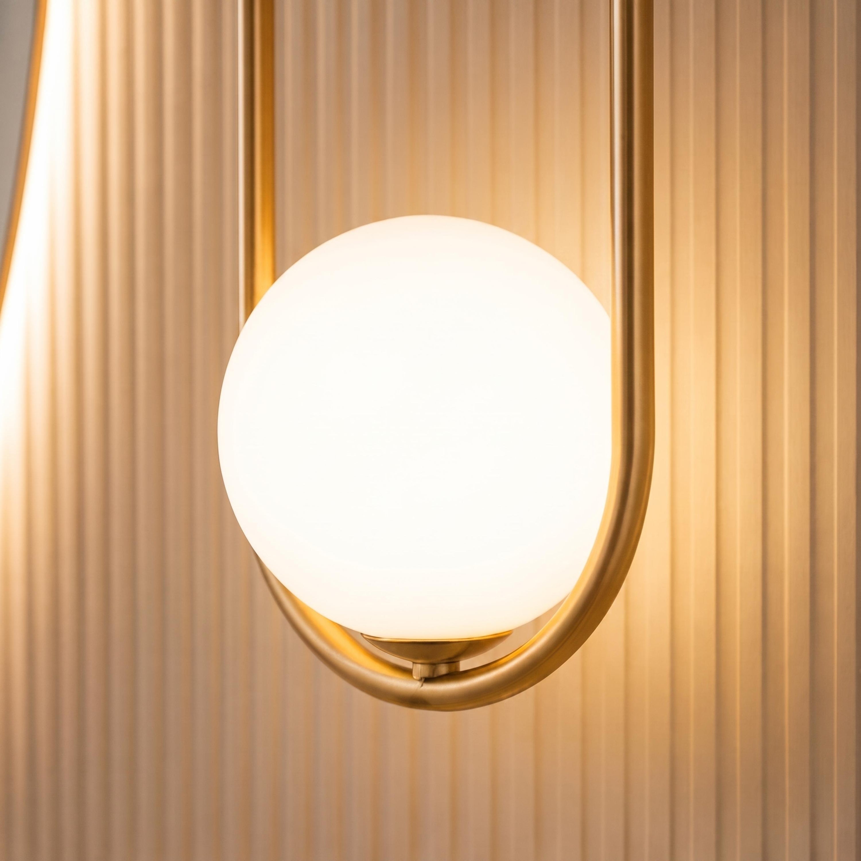 Modern Wall Light Sconce Wall Mounted Brass Glass LED Fixture Adjustable G9 Base 15cm Diameter