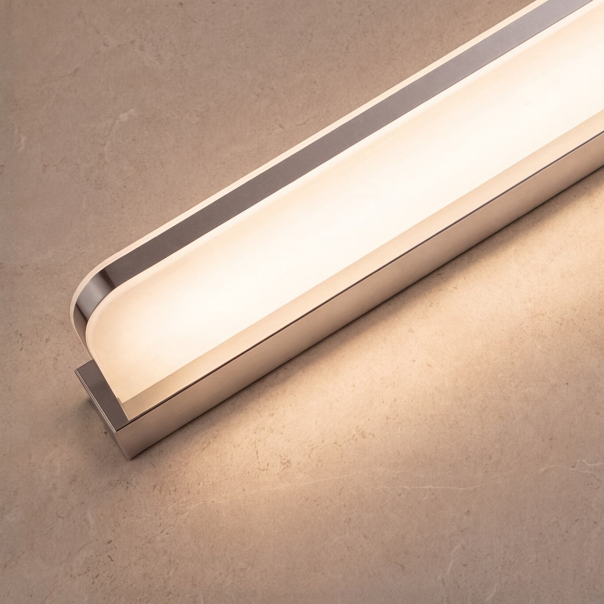Modern LED Bathroom Vanity Lights Wall Mounted Polished Iron Acrylic Ambient Glow