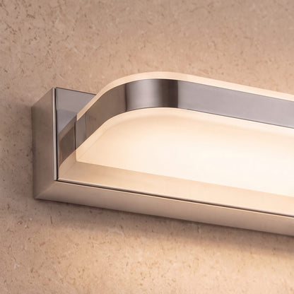 Modern LED Bathroom Vanity Lights Wall Mounted Polished Iron Acrylic Ambient Glow