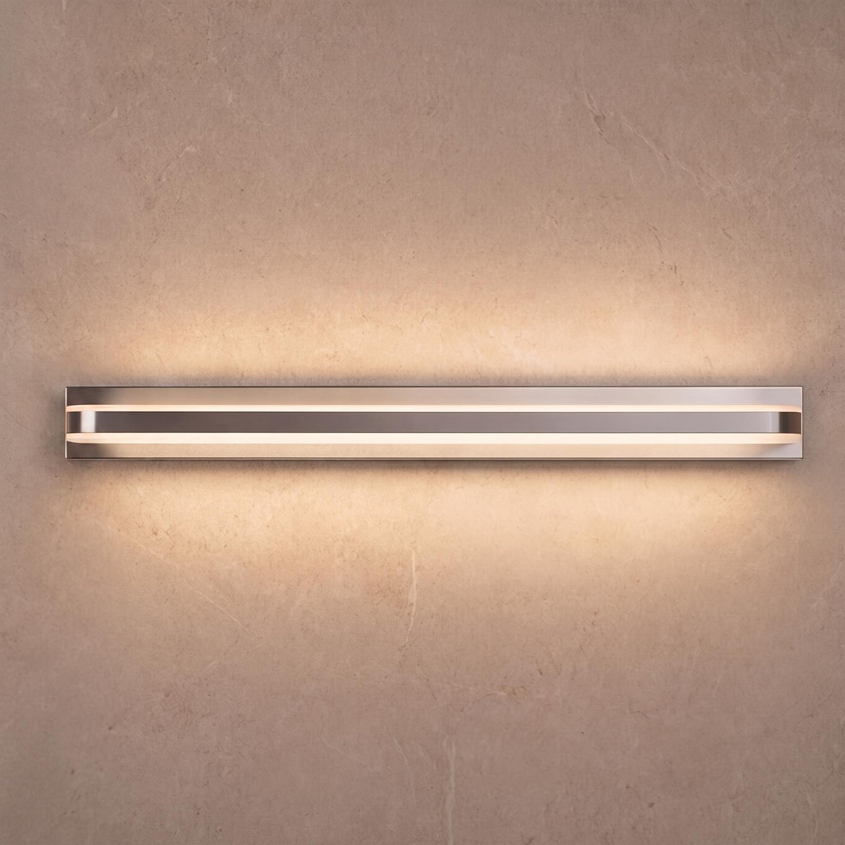 Modern LED Bathroom Vanity Lights Wall Mounted Polished Iron Acrylic Ambient Glow