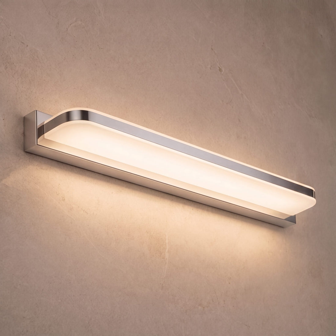 Modern LED Bathroom Vanity Lights Wall Mounted Polished Iron Acrylic Ambient Glow