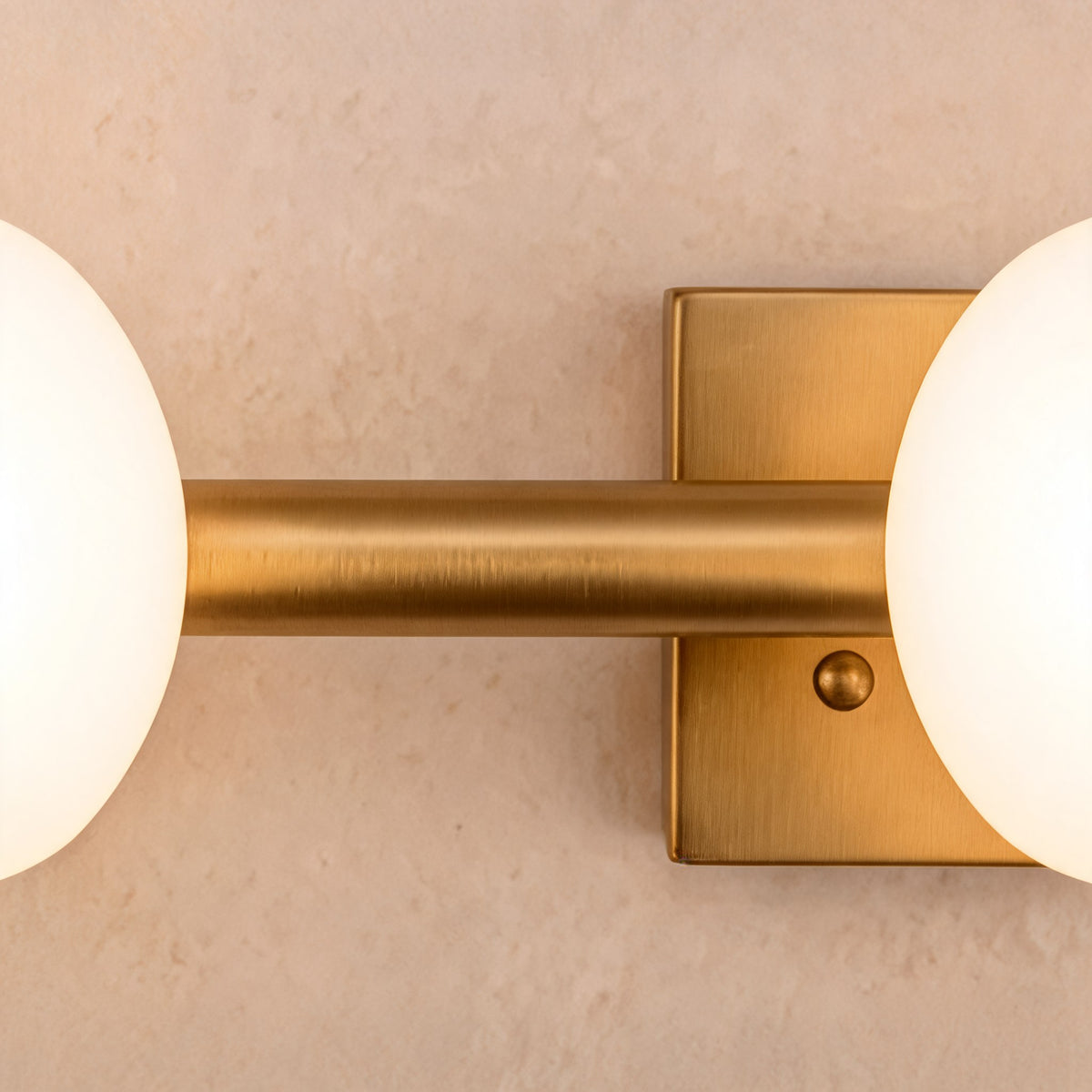 Modern LED Bathroom Vanity Light Bar Wall Mounted Copper Glass Shade Adjustable Color Temperature