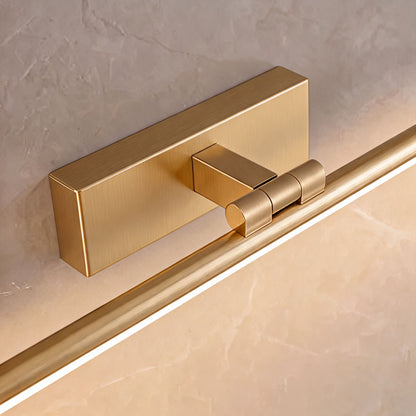 Modern LED Vanity Light Bar Wall Mounted Copper and Acrylic Adjustable for Bathroom Mirror