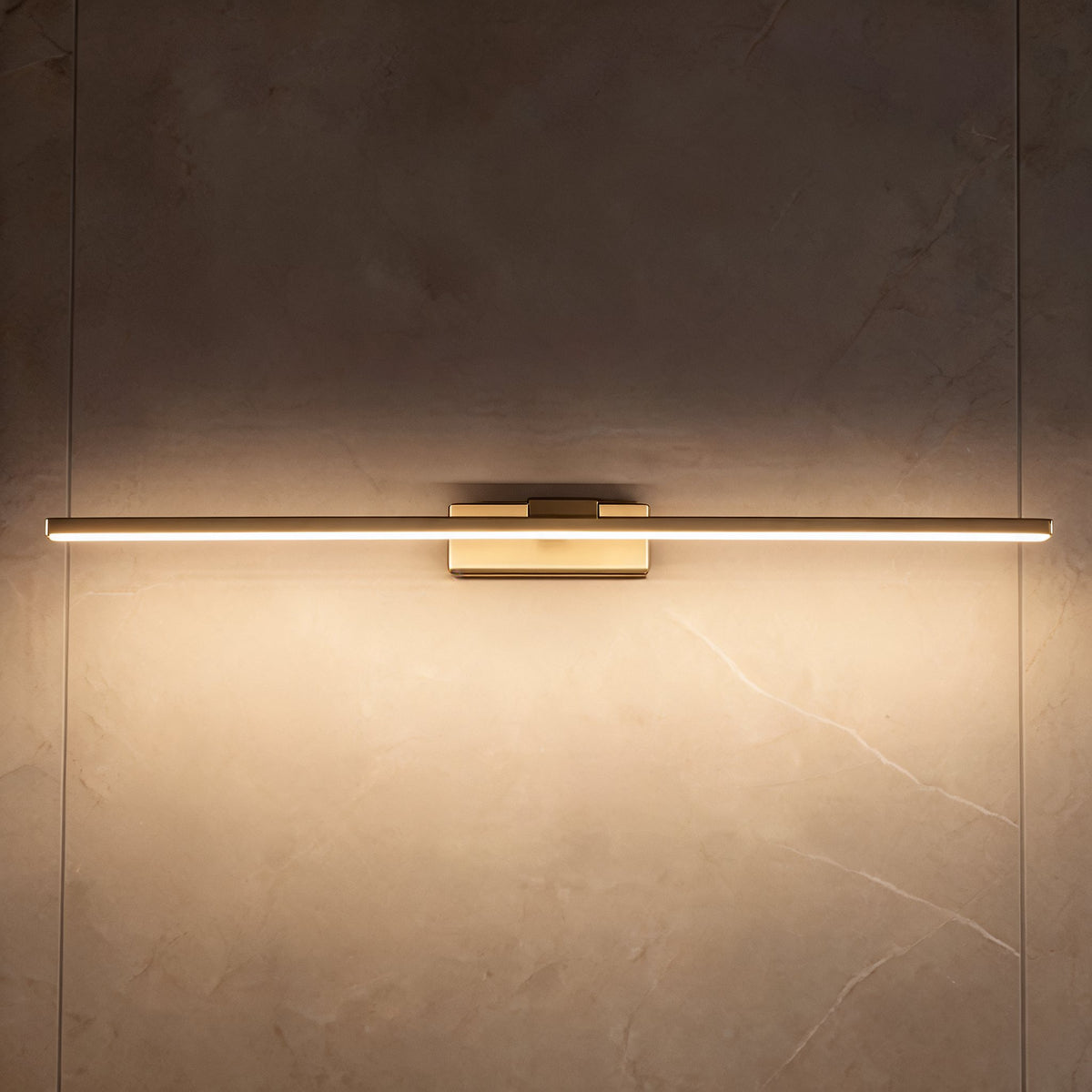 Modern LED Vanity Light Bar Wall Mounted Copper and Acrylic Adjustable for Bathroom Mirror