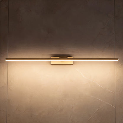 Modern LED Vanity Light Bar Wall Mounted Copper and Acrylic Adjustable for Bathroom Mirror