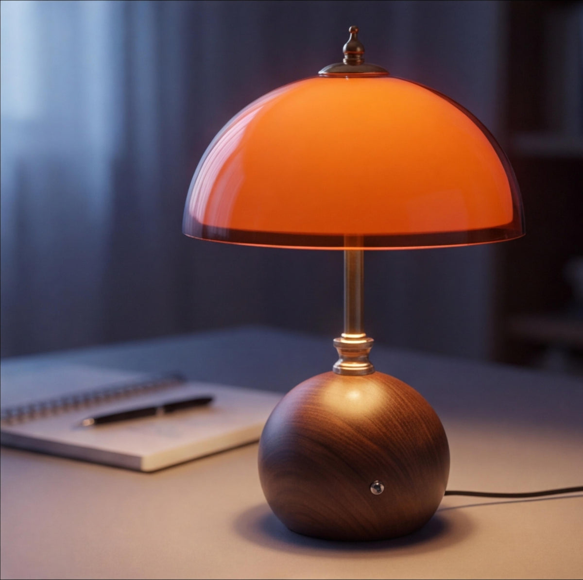 Modern Rechargeable LED Table Lamp Cordless Adjustable Brightness Metal Portable Design
