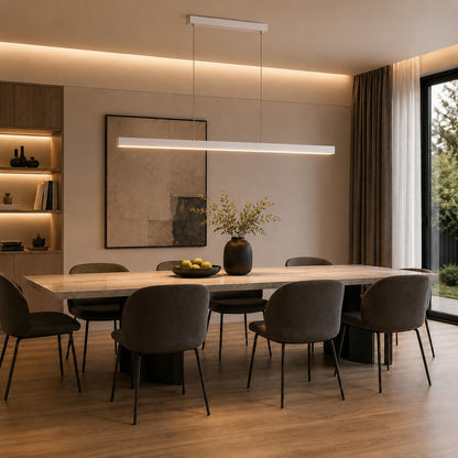 Modern Glass Pendant Light Adjustable Hanging Metal LED for Kitchen Island Dining Room