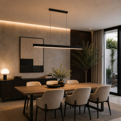 Modern Glass Pendant Light Adjustable Hanging Metal LED for Kitchen Island Dining Room