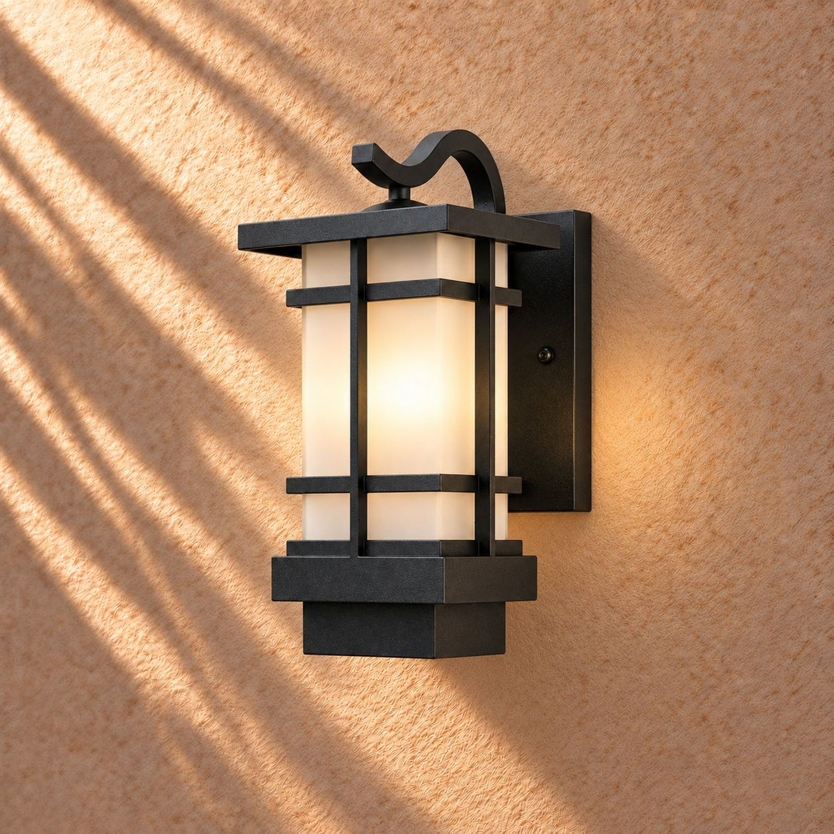 Modern Outdoor Wall Lantern Wall Mounted Aluminum Frosted Glass LED IP65 Waterproof