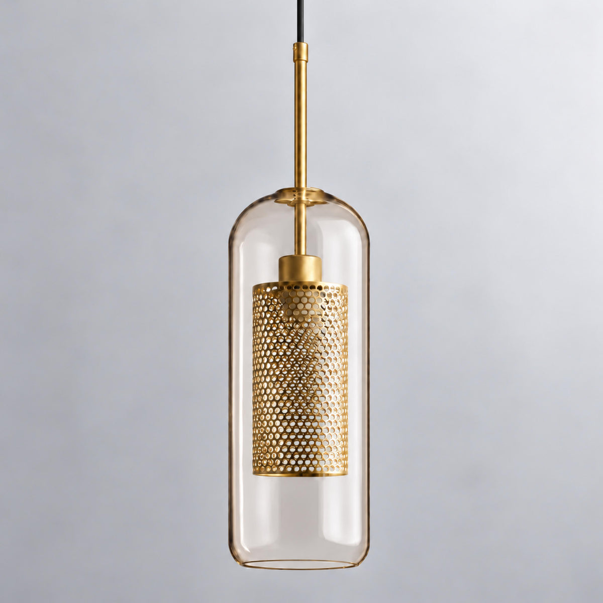 Modern Glass Pendant Light Adjustable Hanging Fixture with LED Technology for Kitchen Island